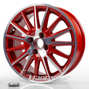 Jante Alu CMS C23 Red Poli de 15 pouces pour le modèle HYUNDAI Coupe - depuis 2015