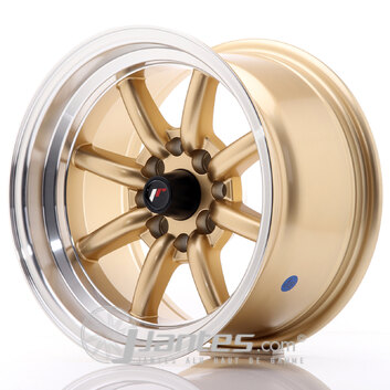 Jante Alu JAPAN RACING JR19 Gold Lip Poli de 14 pouces
