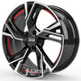 Jante Alu MAM RS5 Black Poli Inside Red de 16 pouces